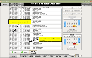 Track Parts – Using Serial Number